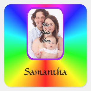 Adesivo Quadrado Imagens de fundo personalizadas coloridas