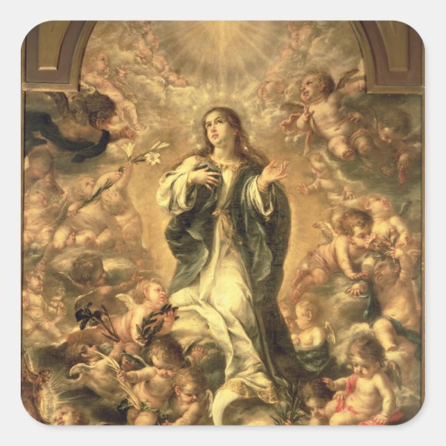Adesivo Quadrado Immaculate Conception, 1670-1672 (Frente)