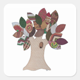 Adesivo Quadrado Imp Tree Square Sticker