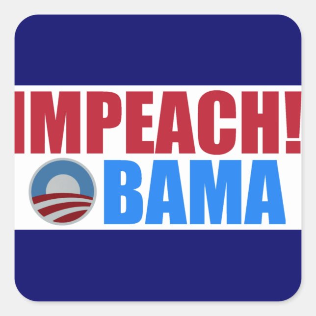 Adesivo Quadrado impeach obama (Frente)