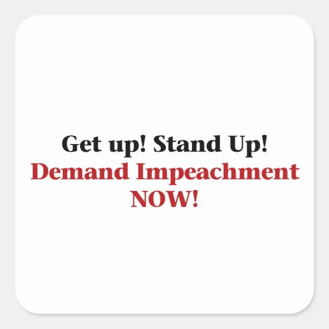 Adesivo Quadrado Impeachment de Demanda Agora (Frente)