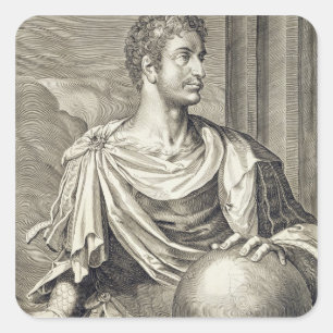 Adesivo Quadrado Imperador de D. Octavius Augustus (ANÚNCIO 63 BC