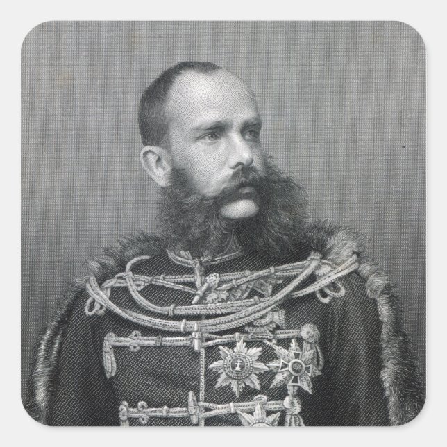 Adesivo Quadrado Imperador Franz José I da Áustria (Frente)