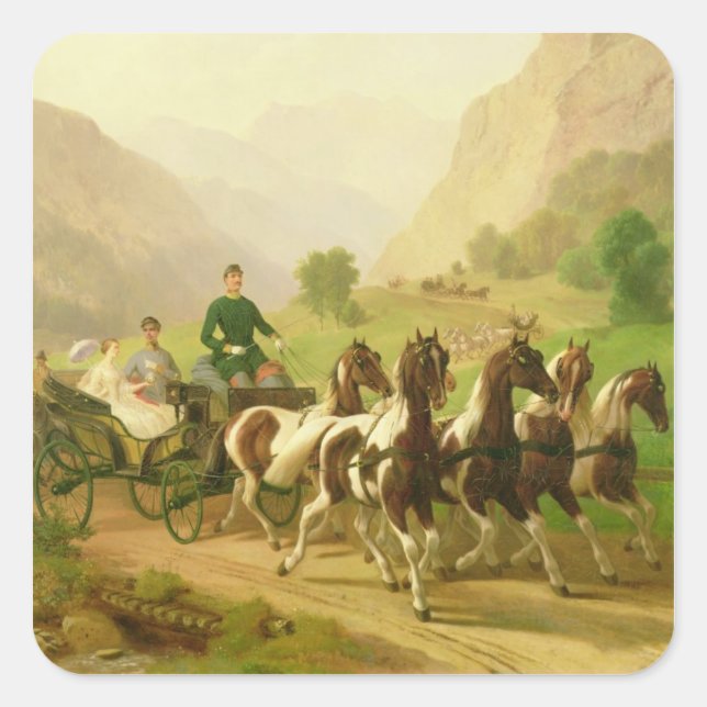 Adesivo Quadrado Imperador Franz José I da Áustria (Frente)