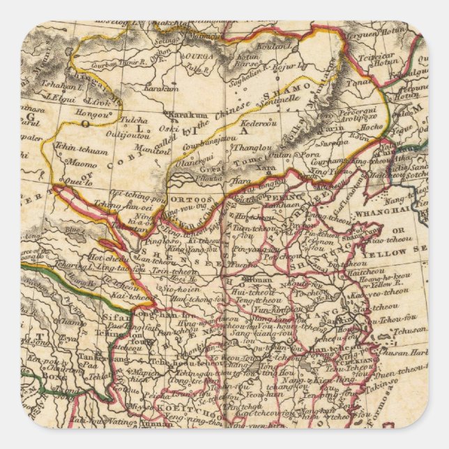 Adesivo Quadrado Império Chinês (Frente)