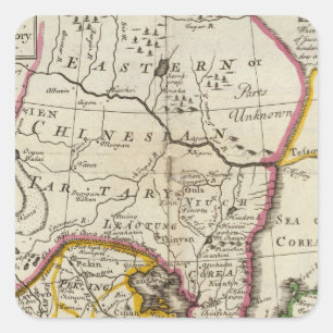 Adesivo Quadrado Império de China, ilha de Japão