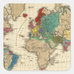 Adesivo Quadrado Império do ANÚNCIO 1811 de Napoleon Bonaparte