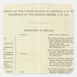 Adesivo Quadrado Império do ANÚNCIO 1811 de Napoleon Bonaparte 2