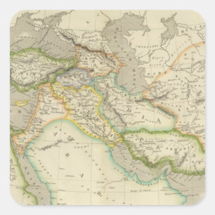 Adesivo Quadrado Império Persa Antigo