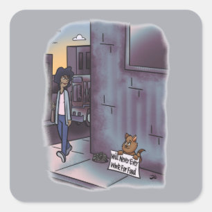 Adesivo Quadrado Implorando Stickers Quadrados