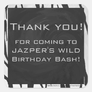 Adesivo Quadrado Impressão branco e preto monograma