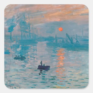 Adesivo Quadrado Impressão Clausto sunrise impressionista