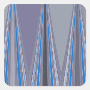 Adesivo Quadrado Impressão de Arte Chevron Azul, Roxo e Cinza