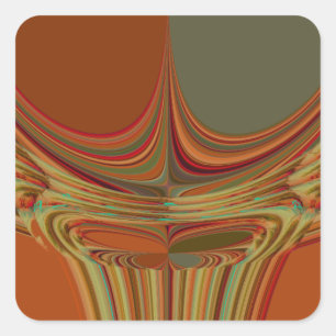 Adesivo Quadrado Impressão de Arte Contemporânea da Terra Tradicion
