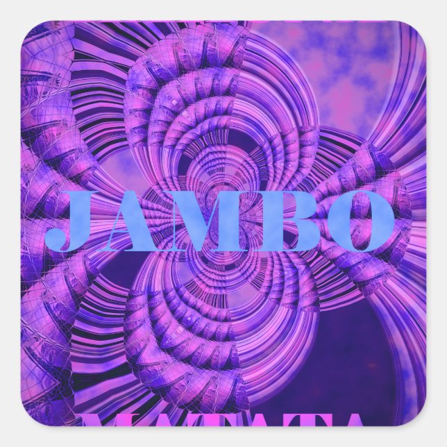 Adesivo Quadrado Impressão de Arte Cósmica de Hakuna (Frente)