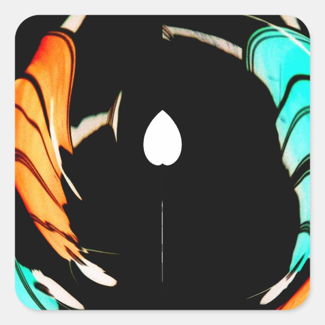 Adesivo Quadrado Impressão de Arte de Padrão Tradicional Africano (Frente)