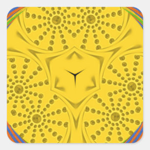 Adesivo Quadrado Impressão de arte egípcia com Design de quadros ch