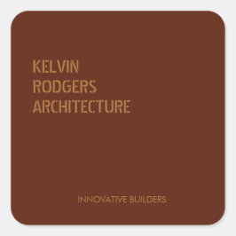 Adesivo Quadrado Impressão de ouro tencioso