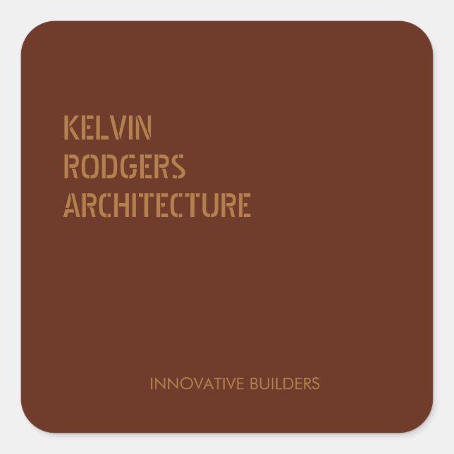 Adesivo Quadrado Impressão de ouro tencioso (Frente)