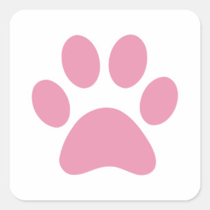 Adesivo Quadrado Impressão de Paw