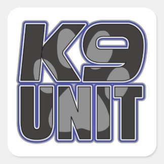 Adesivo Quadrado Impressão de Via de Unidade K9 da Polícia