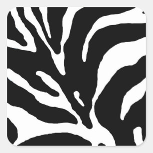 Adesivo Quadrado Impressão em Animais de Stripe Zebra