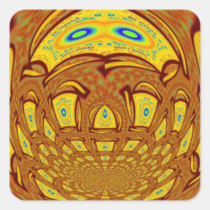 Adesivo Quadrado Impressão ouro Amarelo De Luvas De Beisebol