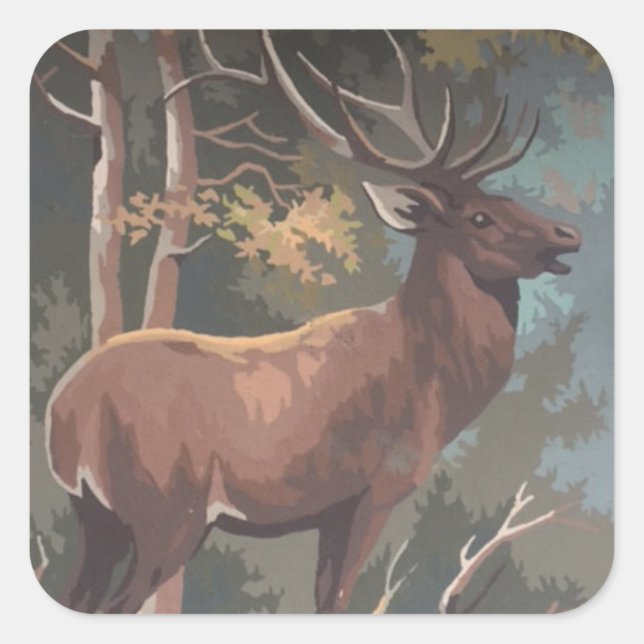 Adesivo Quadrado Impressão por elk numérico (Frente)