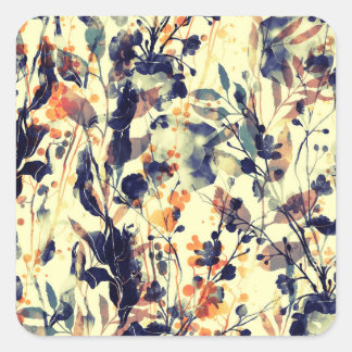 Adesivo Quadrado Impressões da Natureza: Floral Deixa Sem Fio.