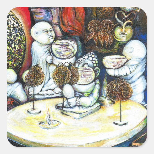 Adesivo Quadrado Inabalável pelo desafio (Frente)