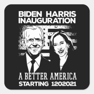 Adesivo Quadrado Inauguração Presidencial Biden Harris 2021