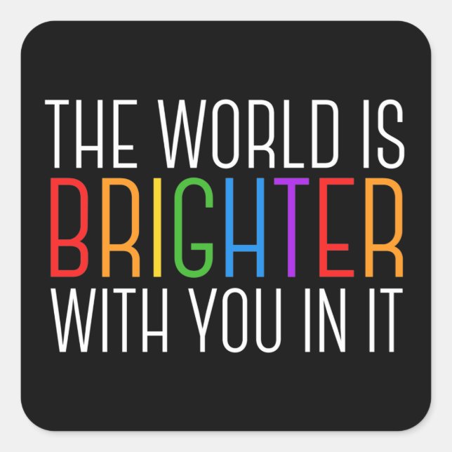 Adesivo Quadrado Incentivo à Saúde Mental de Cotação Inspirativa (Frente)