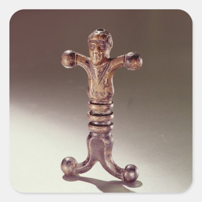 Adesivo Quadrado Inclinação da espada antropoide (Frente)