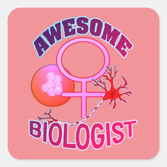 Adesivo Quadrado Incrível Biologistas Femininas (Frente)