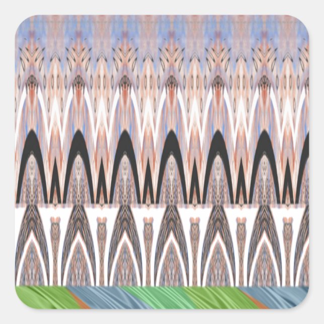 Adesivo Quadrado Incrível Impressão de padrões de Abstrato (Frente)