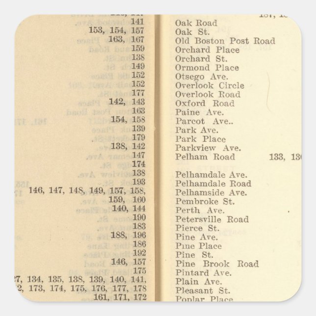 Adesivo Quadrado Index New Rochelle (Frente)
