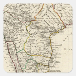 Adesivo Quadrado India, Bangladesh, Ásia