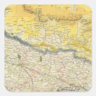 Adesivo Quadrado India e Nepal