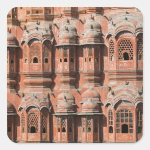 Adesivo Quadrado ÍNDIA, Rajasthan, Jaipur: Hawa Mahal (Palácio de