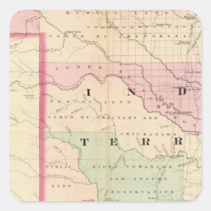 Adesivo Quadrado Indiano Terr, parcela de Texas nanowatt