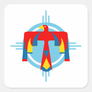 Adesivo Quadrado Indiano Thunderbird