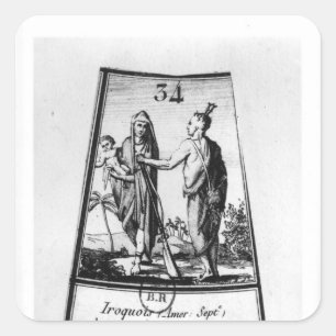 Adesivo Quadrado Indianos Iroquois