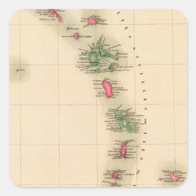 Adesivo Quadrado Índias Ocidentais 75 (Frente)