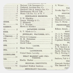 Adesivo Quadrado Índice de San Francisco Califórnia