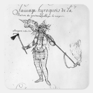 Adesivo Quadrado Índio Iroquense do Canadá