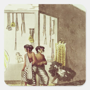 Adesivo Quadrado Índios Pampa em uma loja no mercado indiano