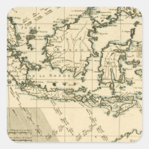 Adesivo Quadrado Indonésia e as Filipinas