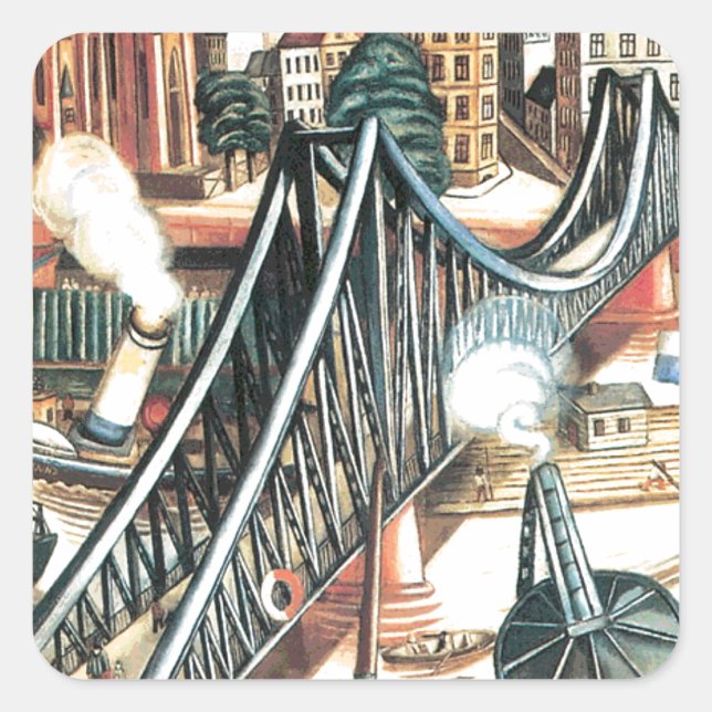 Adesivo Quadrado Indústria e comércio (Frente)