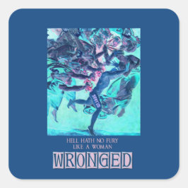 Adesivo Quadrado Inferno Hath No Fury (azul) Sticker