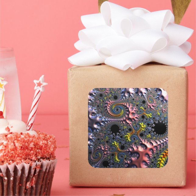 Adesivo Quadrado Infinite Spiral Realms (Festa)